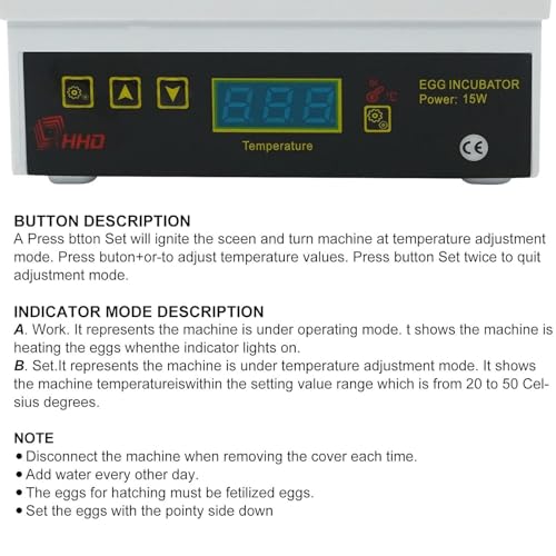 Incubators for Hatching Eggs 4-Grid Transparent LED Display Manual Turning