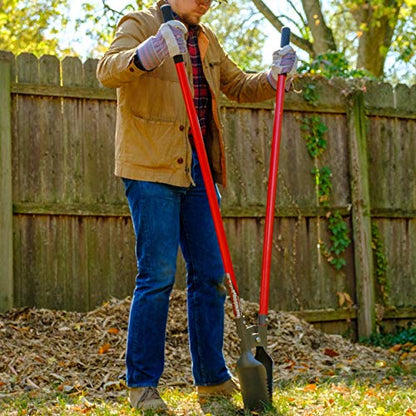 Root Slayer 23411 Post Hole Digger Garden Tool, Red - style: Post Hole Digger