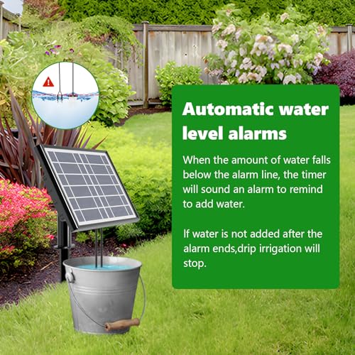 49FT Solar Drip Irrigation Kit, Digital Screen for 15 Pots - size: 49FT Digital Display Irrigation System-15 Pot