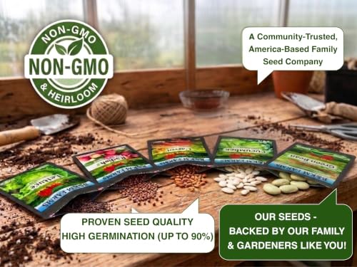 B&KM Farms 30,000+ Non-GMO Heirloom Seed Kit-30 Fruit & Vegetable Variety