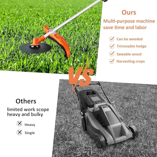 52cc Gas String Trimmer & Pole Saw Combo, 6-in-1 Multi-Functional Weed Eater, Brush Cutter, Lawn Edger, Hedge Trimmer & Chainsaw Pruner, EPA & CE Certified