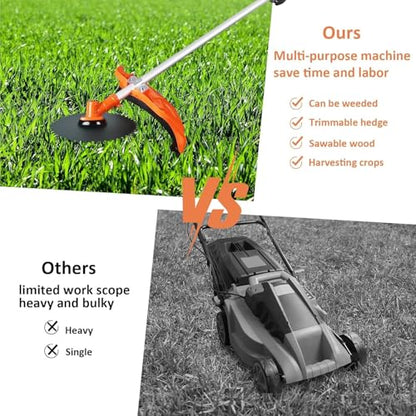 52cc Gas String Trimmer & Pole Saw Combo, 6-in-1 Multi-Functional Weed Eater, Brush Cutter, Lawn Edger, Hedge Trimmer & Chainsaw Pruner, EPA & CE Certified