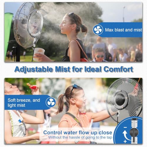 POCKET PANDA Fan Misters for Cooling Outdoor,Fan Misting Kit. - size: 19FT