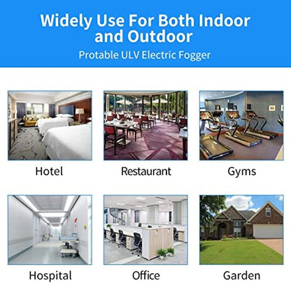 Electric ULV Portable Fogger Sprayer Machine 4.5L (1.2 Gallon) Cold Fogger Machine Spraying Distance 30ft for Home, Hotel, Church, School, Yard