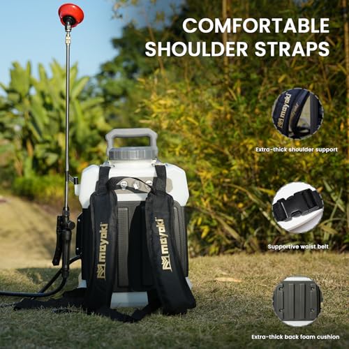 3-Gal Lawn Garden Backpack Sprayer Compatible with Dewalt 20V Battery - color: Gray