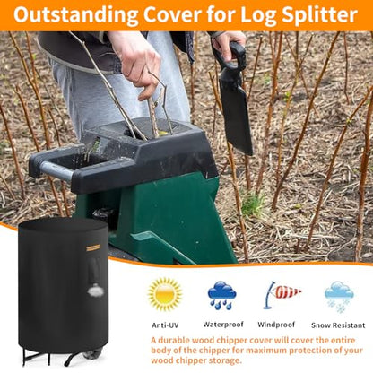 Wood Chipper Cover 33"x45",Heavy Duty 420D Waterproof for Electric Shredder