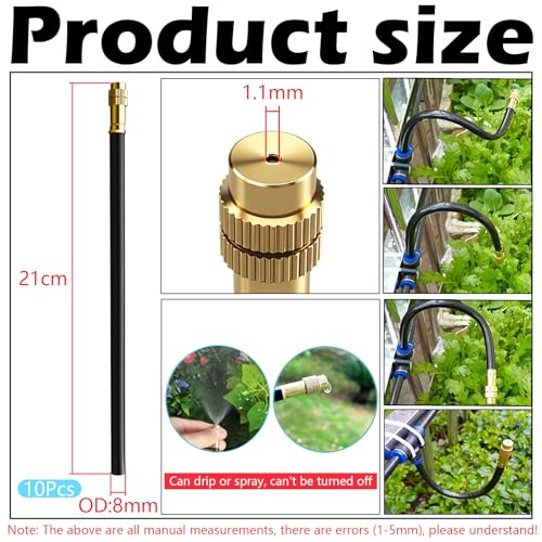 CESFONJER Automatic Atomization Drip Irrigation Kit, 360° Adjustable Irrigation System Kit with 12mm Quick Connect Adapter for Watering Lawn Terrace Garden System