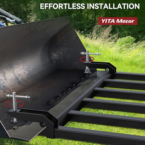 YITAMOTOR 4000lbs Clamp on Debris Forks Fits 60'' Tractor Bucket Loader - size: 6 Debris Forks