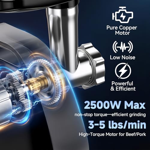 Electric Meat Grinder for Home,Sausage Stuffer and Kubbe Maker