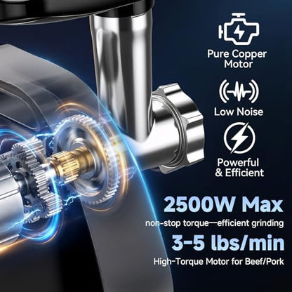 Electric Meat Grinder for Home,Sausage Stuffer and Kubbe Maker