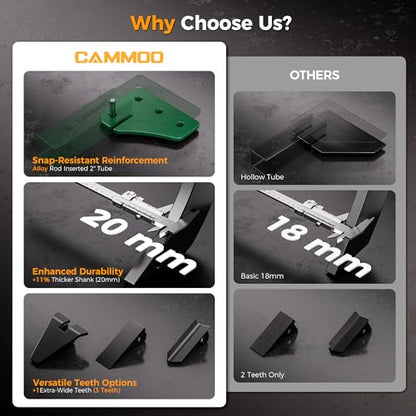 CAMMOO Hitch Mounted Trencher Ripper, Green - color: Green