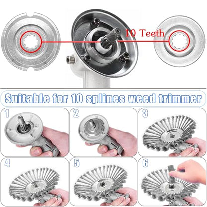 CZS 6 Inch Unbreakable Wired Trimmer Blade, Steel Wire Cutter Trimmer Head - size: 6 Inch