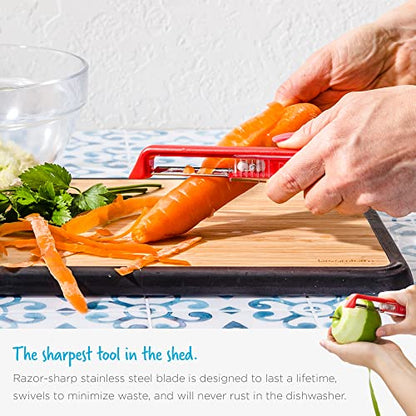 Dreamfarm Sharple Self-Sharpening Vegetable Peeler - Red - color: Red, size: Length: 18.2cm / 7.2”
