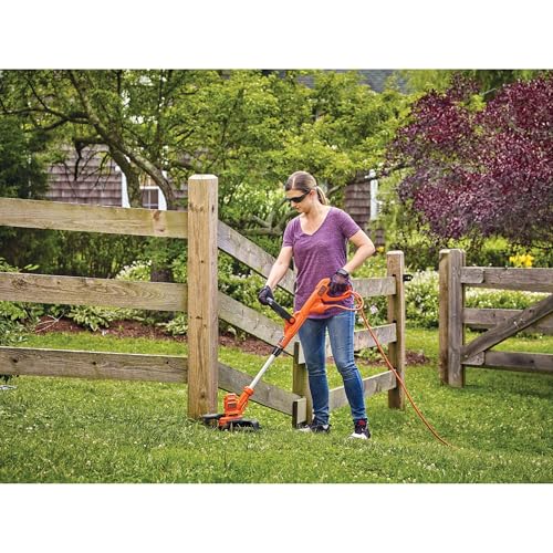 BLACK+DECKER Weed Wacker with Auto Feed, 14-Inch 2 in 1 String Trimmer Lawn Edger, Powerful 6.5-Amp Lightweight Electric Weed Eater (BESTA510)