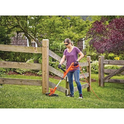 BLACK+DECKER Weed Wacker with Auto Feed, 14-Inch 2 in 1 String Trimmer Lawn Edger, Powerful 6.5-Amp Lightweight Electric Weed Eater (BESTA510)
