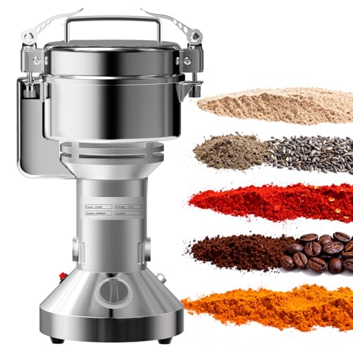 Electric Grain Mill 300g Flour Mill Home for Wheat Corn Rice Herbs Spices - size: 300g