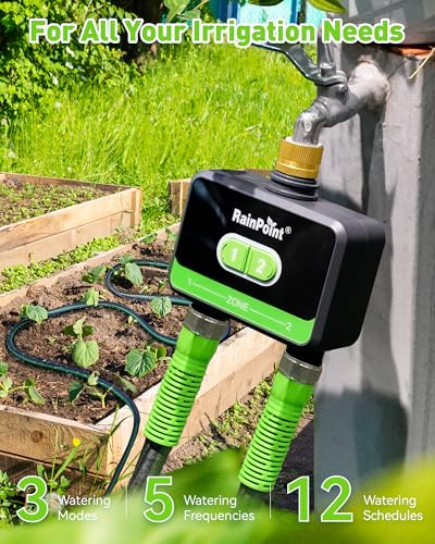 RainPoint WiFi Water Timer WiFi Hose Timer Smart Irrigation System for Garden Lawn Yard