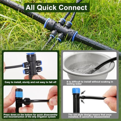 Drip Irrigation System 230FT,Garden Watering Kit for Gardens,Potted Plants - size: 230FT