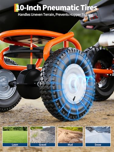 Tow Behind Broadcast Spreader, Black - color: Black