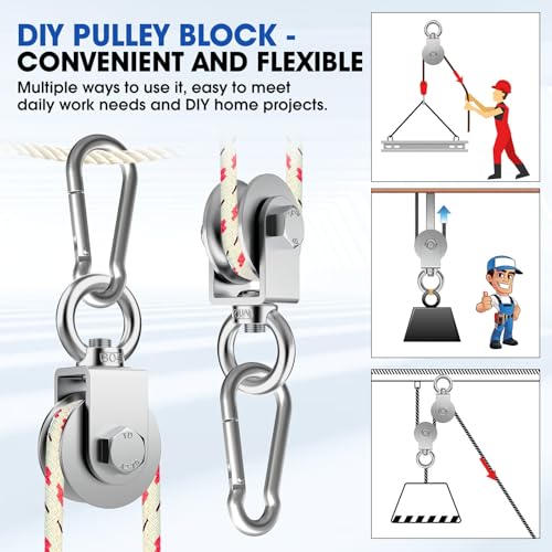 Rope Pulley, 304 Stainless Steel Cable Pulley Wheel, 48mm 1PC - style: 48 mm