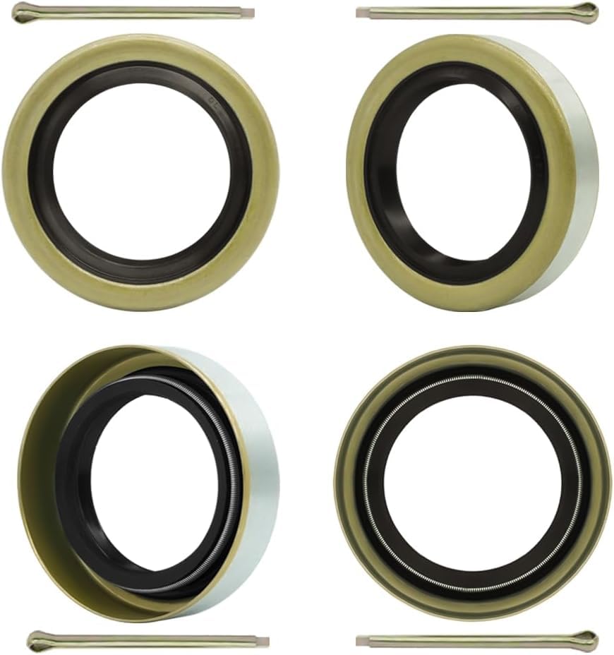 RV Murts 4 Double Lip Grease Seals ID 1.249" x OD 1.983" for 2000-2200 lbs Trailer Axle Dexter Replacement, Sealer as 12192TB 203029 for Spindles Hub Wheel, Electric Brake Assemblies for Boat Trailers - size: ID 1.249''x OD1.983''
