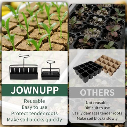 Soil Blocker 2 Pack-Large 2" and Small 0.67" with Tools