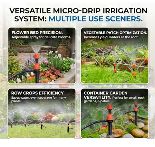 25pcs 1/4" Drip Irrigation Emitters for Garden Drip Irrigation System - size: 25pcs Misting+Spraying Drippers