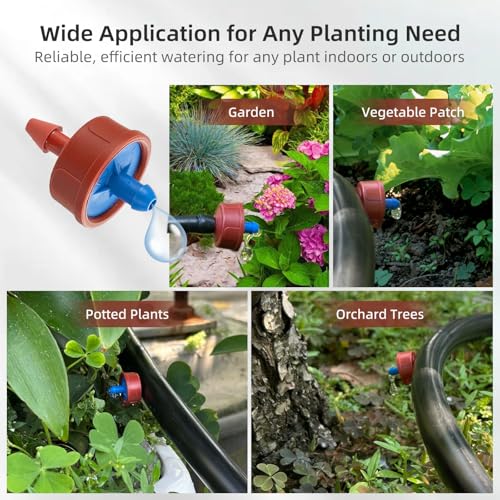 30PCS 0.5 GPH Pressure Compensating Drip Irrigation Spot Watering Drippers/Emitters, Self-Cleaning Constant Flow Drip Irrigation Emitters Heads Irrigation Drippers Parts for Drip Irrigation System - color: 30PCS, size: 0.5 GPH