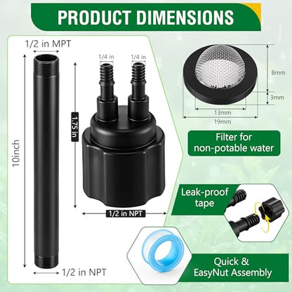 1/4" Drip Irrigation Manifold, Drip Irrigation 2 Port Full-Flow Manifolds - style: 2 Port Full Flow