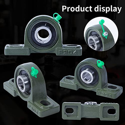 UCP204-12 Bearing 3/4in, Cast Iron 2-Pack