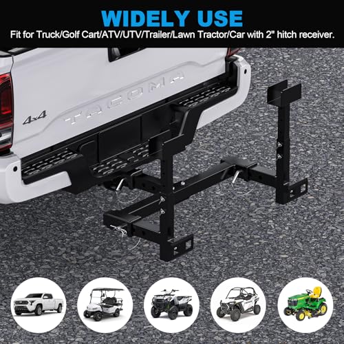 High-Loading Dual Trash Can Hauler Hitch for 2" Receiver Fit Pickup Truck