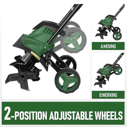 14-Inch Electric Tiller Cultivator with 8.7-Inch Tillling Depth