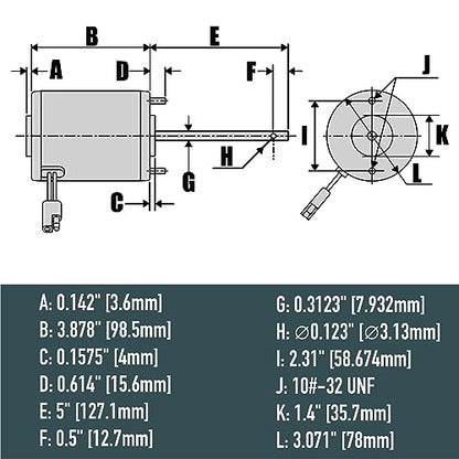 Replacement Motor for ATVS100 Broadcast Spreader 3008793 Buyers SaltDogg