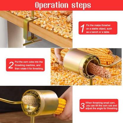 2Pcs Manual Hand Crank Corn Thresher Sheller - color: 2Pcs