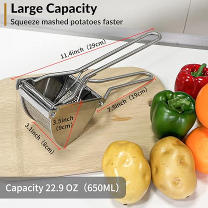 SPEENSUN Potato Ricer, 22oz Large Capacity, Heavy Duty Stainless Steel - color: Silver