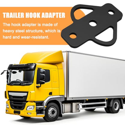 3-Way Trailer Hitch Adapter, Steel Receiver Hook Mount with 2PCS Bolts, Hitch Attachments for ATV Golf Cart Garden Tractor, Compatible with 3/4" Shaft, 5/8" Trailer Ball Pin