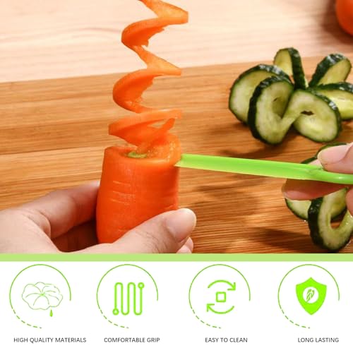 2pcs Potato Spiral Cutter Stainless Steel Plastic Spiral Cutter Knives