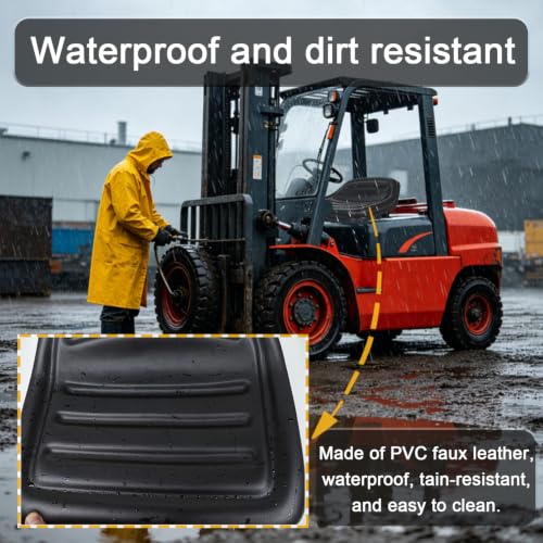 Universal Forklift Seat with Micro Switch, Tractor Seat - color: Black