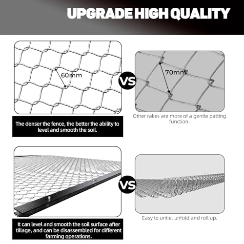 FAHKNS 4x5 ft Drag Harrow, Driveway Drag, Yard Drag for ATV/UTV