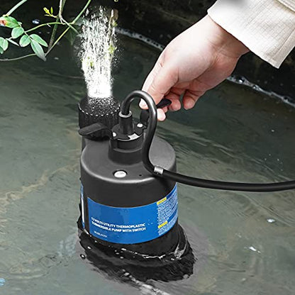 Water Pump Submersible Pump DC 12V Sump Pump 1500 GPH Utility Pump Black - size: DC-Black