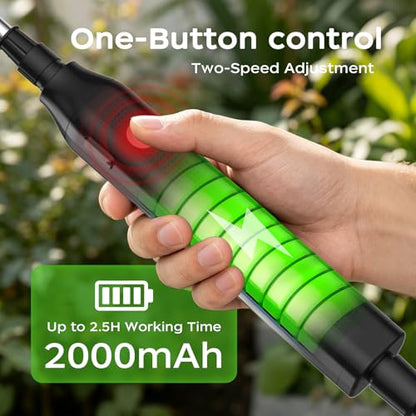 2-Gallon Battery-Powered Sprayer,6 Nozzles,2 Spray Modes, Telescopic Pole