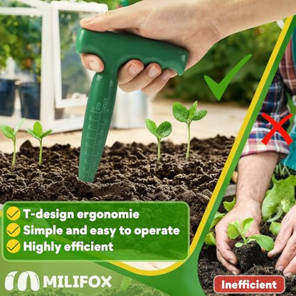 Seed Planter Tool, Seed Dibber, Seed Dispenser, Green, 2 Pcs - color: Green, 2 Pcs