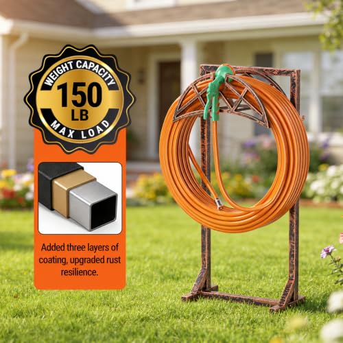 Garden Hose Holder Stand, Water Hose Reel Storage Rack