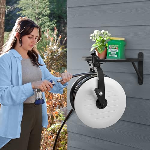 Liberty Garden Navigator 360° Hose Reel-White