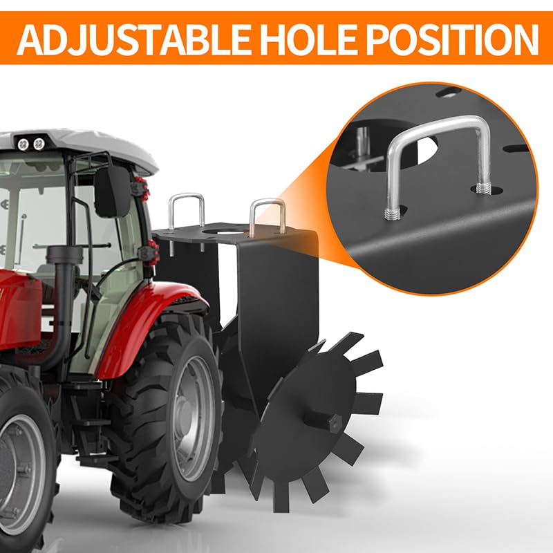 2 Pack Tractor Disc Plow Harrow, 2'' Receiver Mount