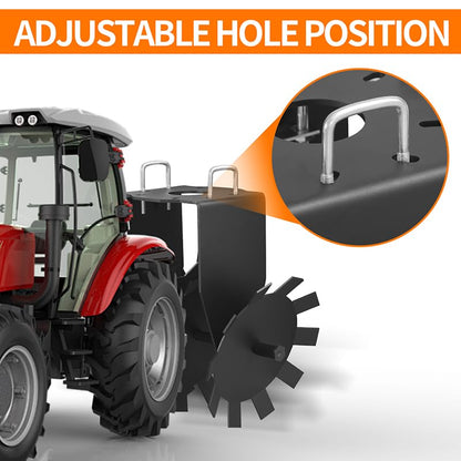 2 Pack Tractor Disc Plow Harrow, 2'' Receiver Mount