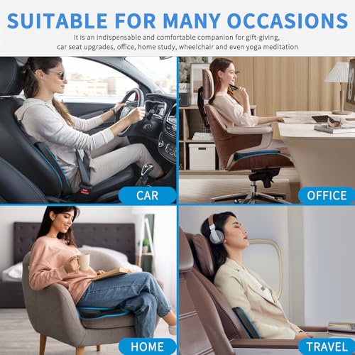 Nilight Car Seat Cushion 1PC Black Leather Mesh Memory Foam Universal - color: Black Leather