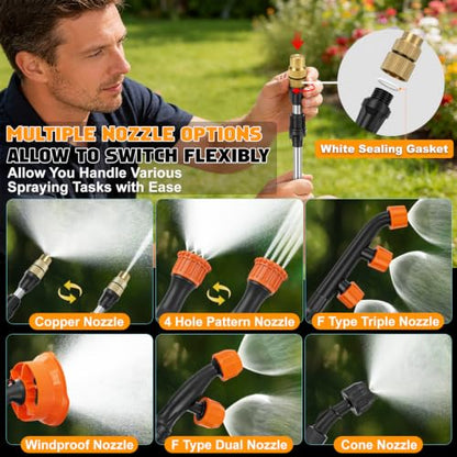 4.2Gal Auto-Mixer Backpack Sprayer Compatible for Dewalt 20V Battery