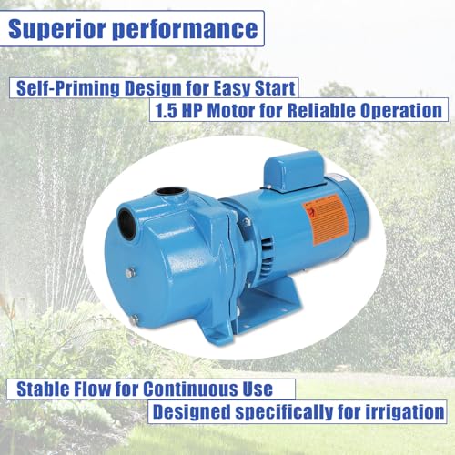 GT15 Self-Priming Centrifugal Pump,1.5HP Motor/230 Volts