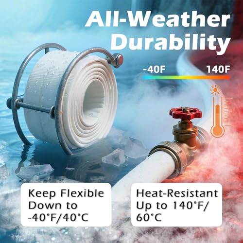 1-1/2" x 25 FT EPDM Rubber Single Jacket Fire Hose, NST/NH - size: 1-1/2" x 25 FT